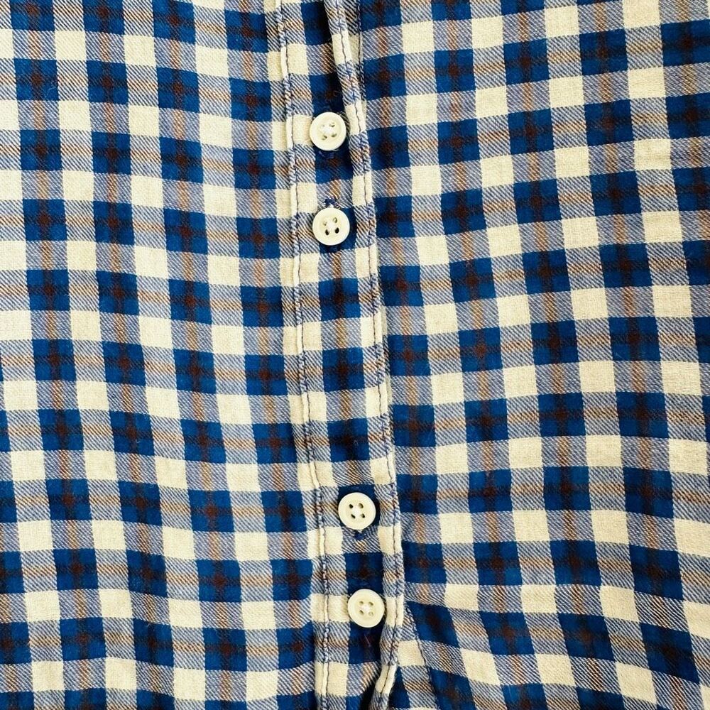 THE GREAT. Blue and White Gingham Button-Down Shirt - Picture 8 of 11